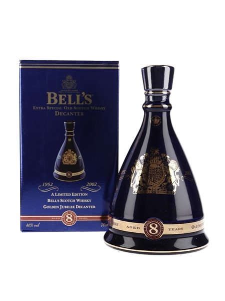 Bell's 8 Year Old Ceramic Decanter 2002 Golden Jubilee Queen Elizabeth II 50 Years Reign 70cl / 40%