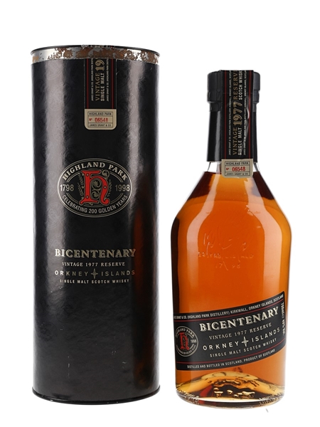 Highland Park 1977 Bicentenary Bottled 1998 70cl / 40%