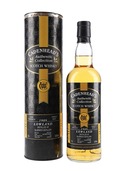 Bladnoch 1989 13 Year Old Bottled 2002 - Cadenhead's 70cl / 54.9%