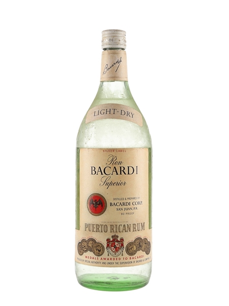 Bacardi Silver Label Bottled 1970s 113cl / 40%