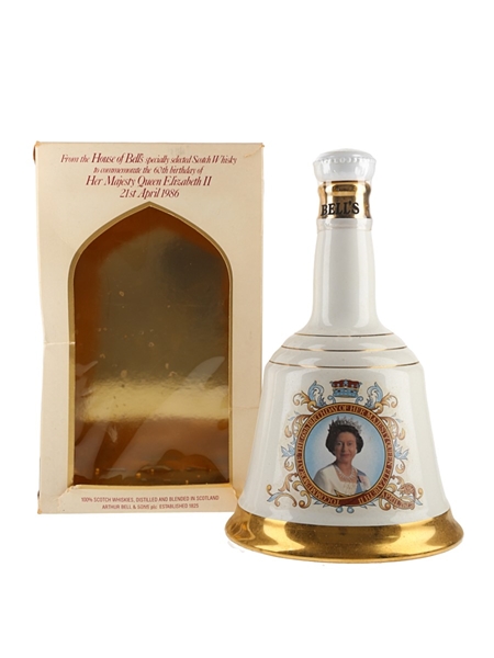 Bell's Ceramic Decanter Queen Elizabeth II 60th Birthday 75cl / 43%