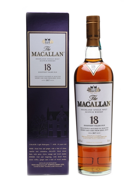 Macallan 18 Year Old 2017 Release 70cl / 43%