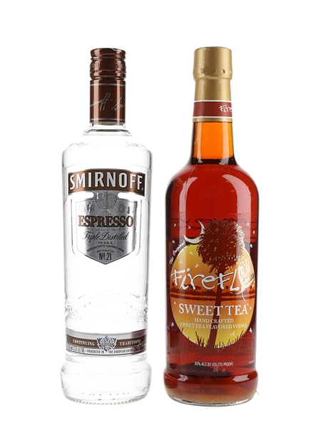 Smirnoff Espresso & Firefly Sweet Tea Vodka  70c & 75cl