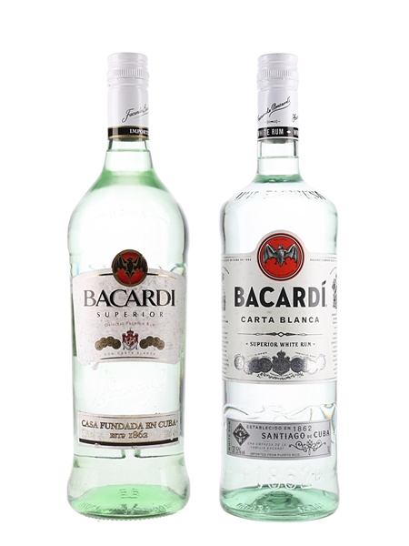 Bacardi Carta Blanca & Superior  2 x 100cl / 37.5%