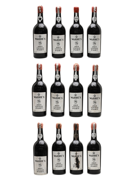 1963 Warre's Vintage Port  12 x 75cl