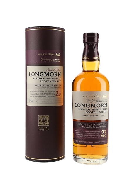 Longmorn 23 Year Old Double Cask Matured Bottled 2020 70cl / 48%