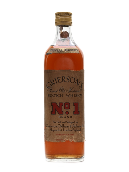 Grierson's No.1 Brand Bottled 1980s 75cl / 40%