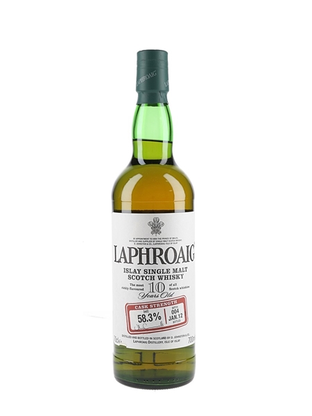 Laphroaig 10 Year Old Cask Strength Bottled 2012 - Batch 004 70cl / 58.3%