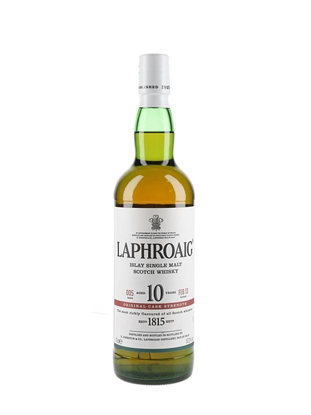 Laphroaig 10 Year Old Cask Strength Bottled 2013 - Batch 005 70cl / 57.2%