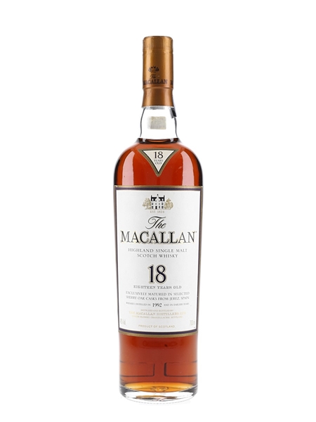 Macallan 18 Year Old 1992 and Earlier 70cl / 43%