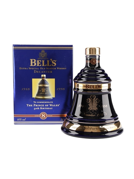 Bell's Ceramic Decanter 8 Year Old The Prince Of Wales' 50th Birthday 70cl / 40%