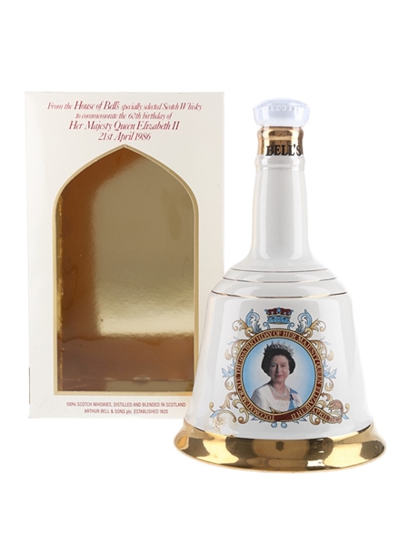 Bell's Ceramic Decanter Queen Elizabeth II 60th Birthday 75cl / 43%