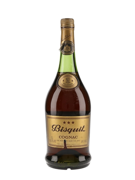 Bisquit 3 Star Bottled 1970s-1980s - Duty Free 100cl / 40%