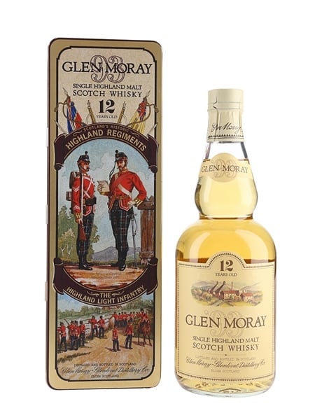 Glen Moray 12 Year Old Bottled 1980s - Scotland's Historic Highland Regiments 75cl / 40%