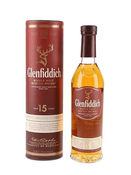 Glenfiddich 15 Year Old Single Malt Unique Solera Reserve 20cl / 40%