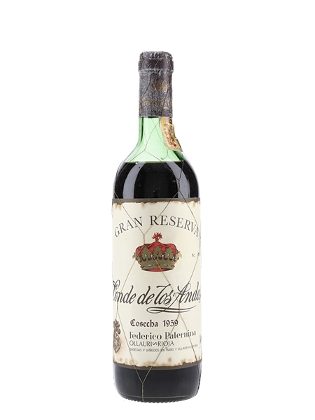 1959 Conde De Los Andes Gran Reserva Federico Paternina 75cl