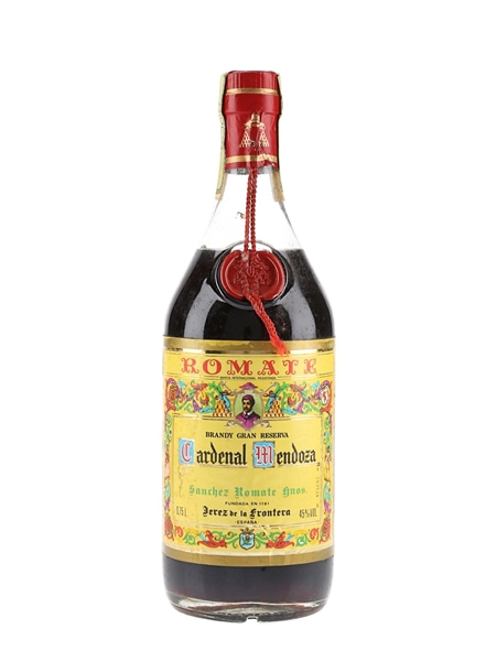 Cardenal Mendoza Brandy De Jerez Bottled 1970s - Solera Gran Reserva 75cl / 45%