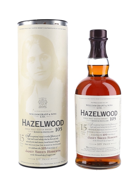 Hazelwood 105 15 Year Old Bottled 2006 - Kininvie 1990 70cl / 52.5%