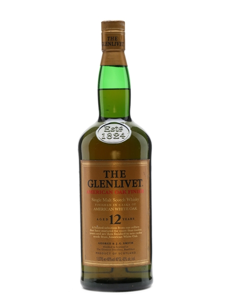 Glenlivet 12 Years Old American Oak Finish 1 Litre