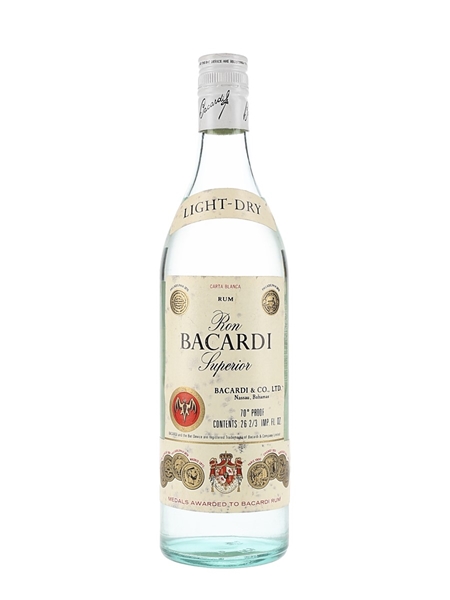 Bacardi Carta Blanca Bottled 1970s - Nassau, Bahamas 75.7cl / 40%