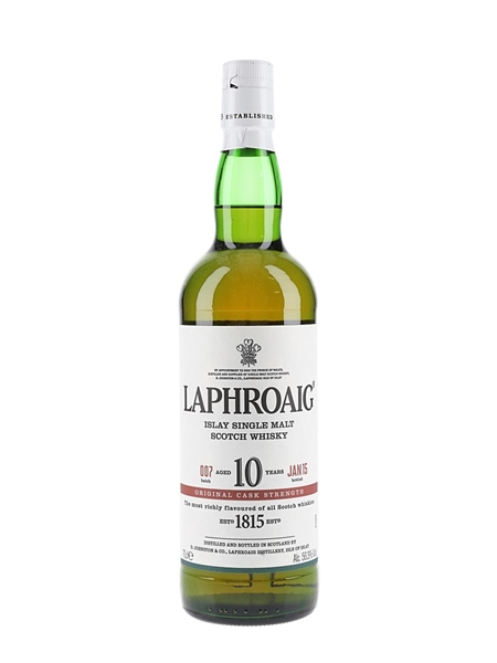 Laphroaig 10 Year Old Cask Strength Bottled 2015 - Batch 007 70cl / 56.3%