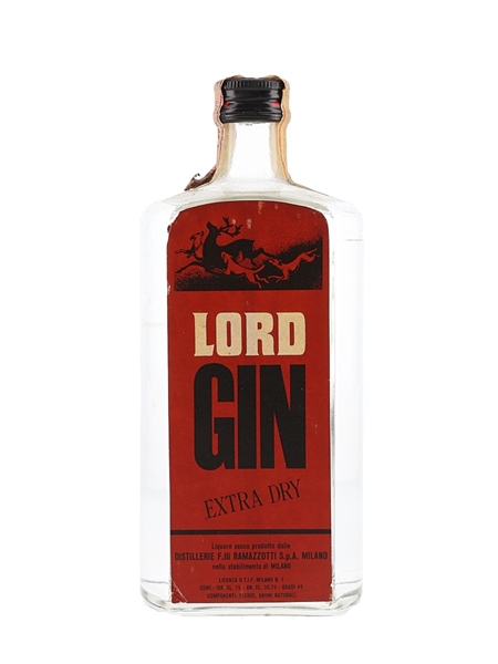 Lord Extra Dry Gin Bottled 1960s-1970s Ramazzotti 75cl / 45%