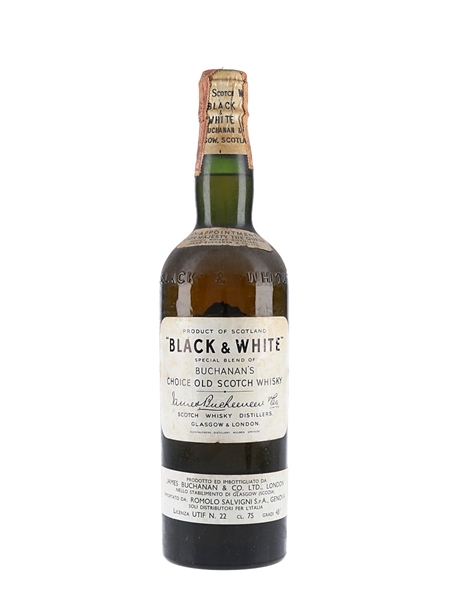 Buchanan's Black & White Spring Cap Bottled 1950s - Romolo Salvigni 75cl / 43%