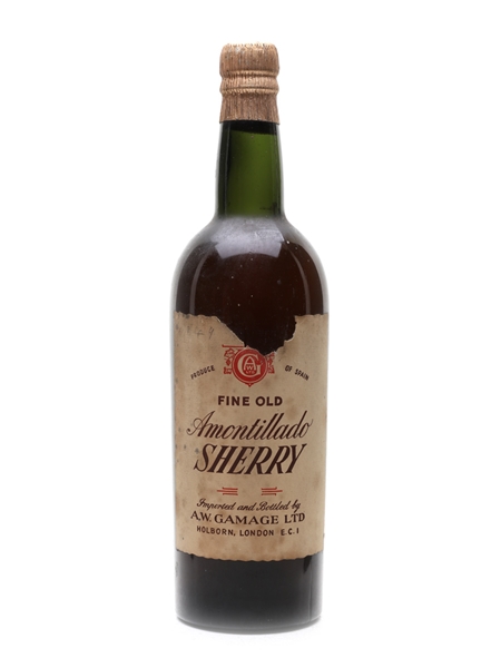 Gamage Fine Old Amontillado Bottled 1940s 75cl