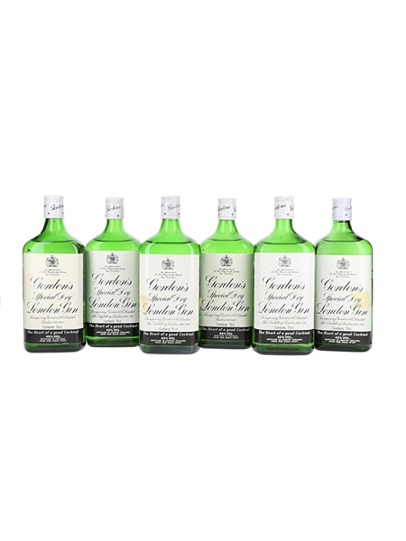 Gordon's Special Dry London Gin Bottled 1980s 6 x 75cl / 40%