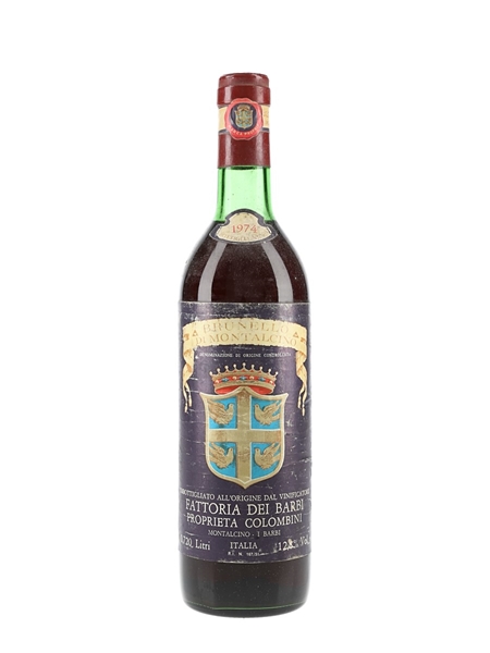 1974 Brunello Di Montalcino Fattoria Dei Barbi 75cl / 13%