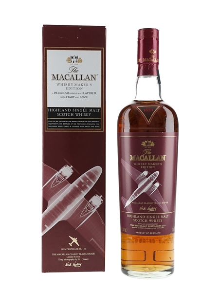 Macallan Whisky Maker's Edition Classic Travel Range - 1930s Propeller Plane 70cl / 42.8%