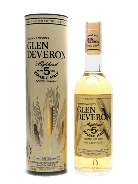 Glen Deveron 5 Year Old Bottled 1980s - Martini & Rossi 75cl / 40%