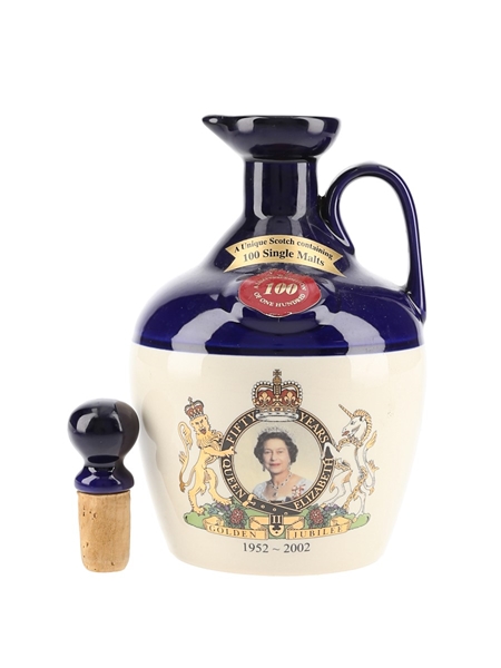 Rutherford's Ceramic Decanter - Queen Elizabeth II Golden Jubilee Bottled 2000s 70cl / 40%