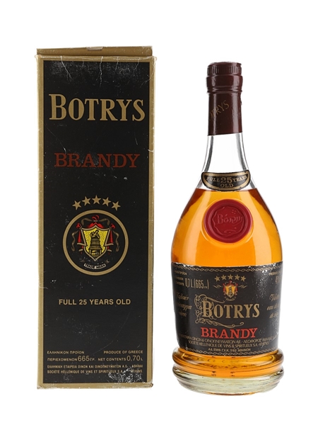 Botrys 25 Year Old Greek Brandy Bottled 1970s 70cl / 41%