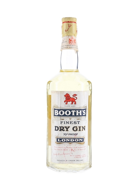 Booth's Finest Dry Gin Bottled 1958 75cl / 40%