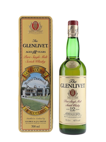 Glenlivet 12 Year Old Bottled 1990s - Classic Golf Courses Royal Dornoch 70cl / 40%