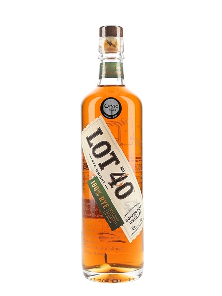 Lot No.40 Canadian 100% Rye Whisky  70cl / 43%