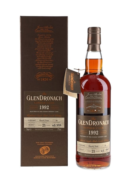 Glendronach 1992 25 Year Old Sherry Butt Bottled 2017 70cl / 57%