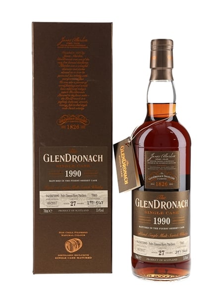 Glendronach 1990 27 Year Old Pedro Ximenez Sherry Puncheon Bottled 2017 70cl / 53.4%