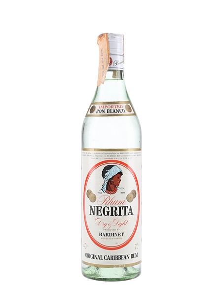 Negrita Dry & Light Caribbean Rhum Bottled 1970s - Fratelli Rinaldi 70cl / 40%