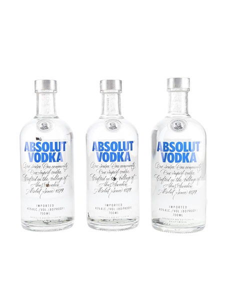 Absolut Vodka  3 x 70cl / 40%