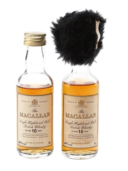 Macallan 10 Year Old Bottled 1980s 2 x 5cl / 40%