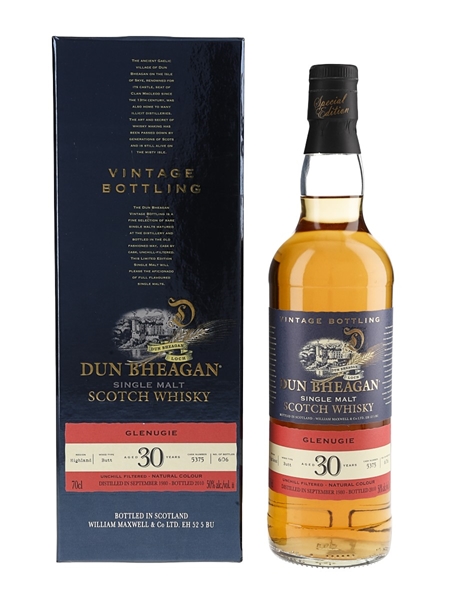 Glenugie 1980  30 Year Old Bottled 2010 - Dun Bheagan 70cl / 50%