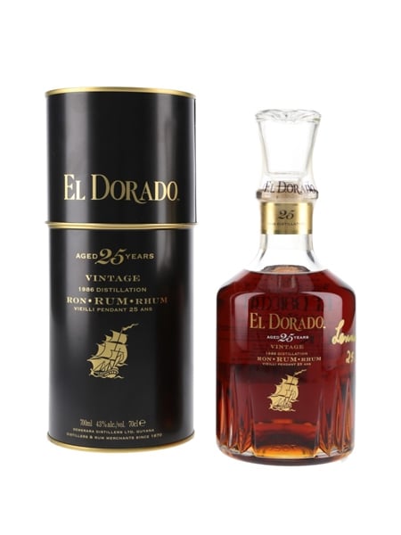 El Dorado 1986  25 Year Old Signed Bottle 70cl / 43%