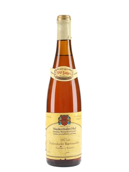 1977 Podersdorfer Schlossbockelheim Beerenauslese Niederthaler Hof - Traminer & Rulander 70cl