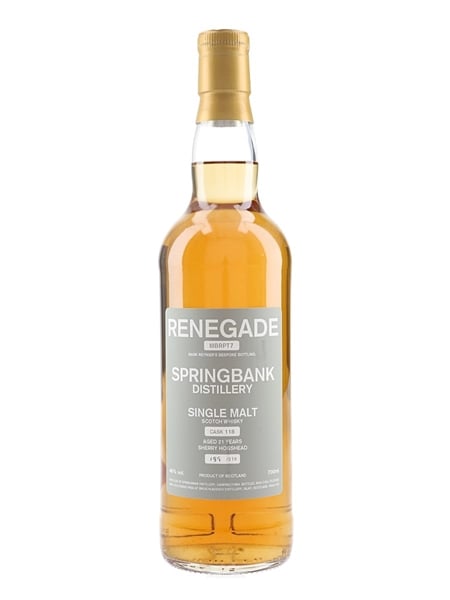 Springbank 21 Year Old Renegade MBRPT7 Bottled 2014 - Mark Reynier's Bespoke Bottling 70cl / 46%