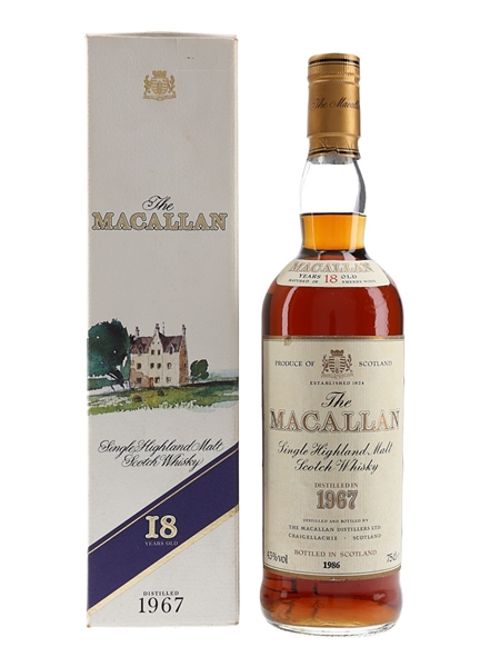 Macallan 1967 18 Year Old Bottled 1980s 75cl / 43%