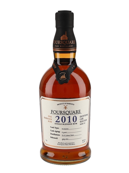 Foursquare 2010 12 Year Old Single Blended Rum Bottled 2022 - Exceptional Cask Selection Mark XXI 70cl / 60%