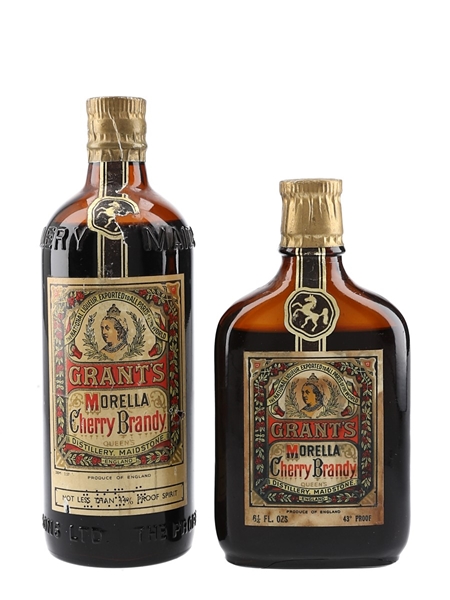 Grant's Morella Cherry Brandy Bottled 1950s 17.75cl & 20cl / 24.5%