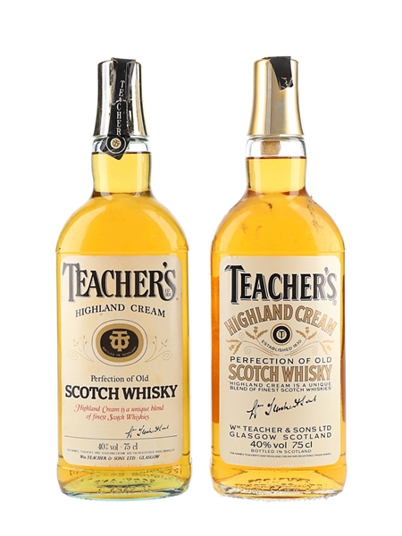 Teacher's Highland Cream Bottled 1980s 2 x 75cl / 40%